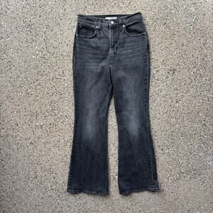 Levi's Premium 70s High Flare Jeans Women's 27x32 Black Wash Denim Retro